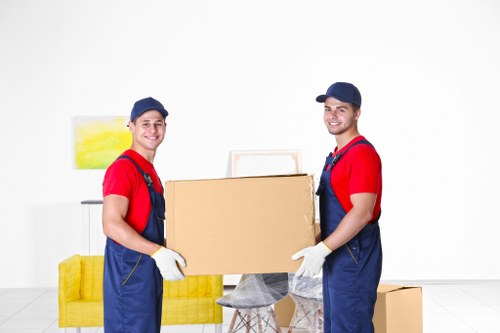 Removal van and moving boxes for a home move in Walthamstow