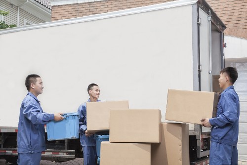 Removal van loading belongings for a local Walthamstow move