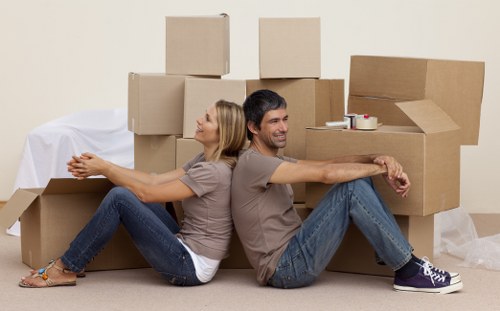 Removal team helping with a house move in Walthamstow