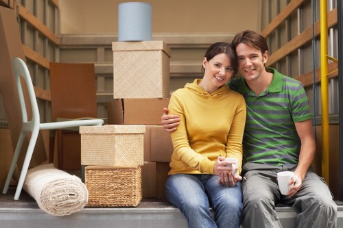 Household items prepared for a local removals service in East London