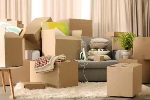 Loading furniture into a removal van in Walthamstow