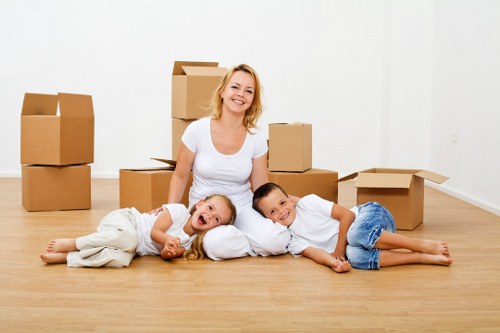 Careful unpacking and box organisation in a Walthamstow property
